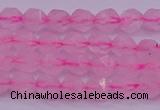 CNG5481 15.5 inches 6mm faceted nuggets rose quartz beads