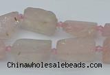 CNG5551 15.5 inches 10*15mm - 15*20mm nuggets rose quartz beads