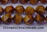 CNG5576 15.5 inches 6mm faceted nuggets yellow tiger eye beads