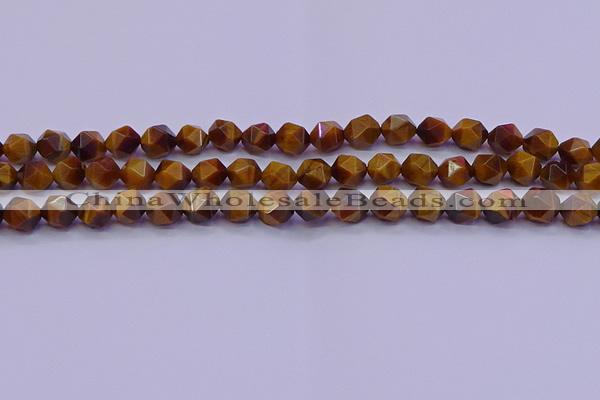 CNG5576 15.5 inches 6mm faceted nuggets yellow tiger eye beads