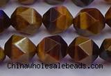 CNG5578 15.5 inches 10mm faceted nuggets yellow tiger eye beads