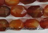 CNG561 15.5 inches 14*20mm faceted nuggets red agate beads