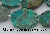 CNG5622 18*25mm - 22*30mm freeform chrysocolla gemstone beads