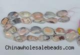 CNG5676 18*25mm - 30*35mm faceted freeform pink botswana agate beads