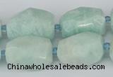 CNG5693 15.5 inches 12*16mm - 15*25mm faceted nuggets amazonite beads