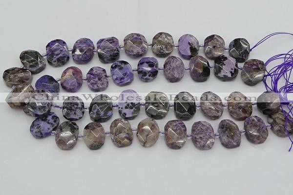 CNG5697 15.5 inches 13*18mm - 15*20mm faceted freeform charoite beads