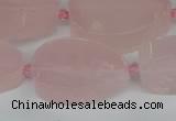 CNG5705 15.5 inches 22*30mm - 28*35mm freeform rose quartz beads