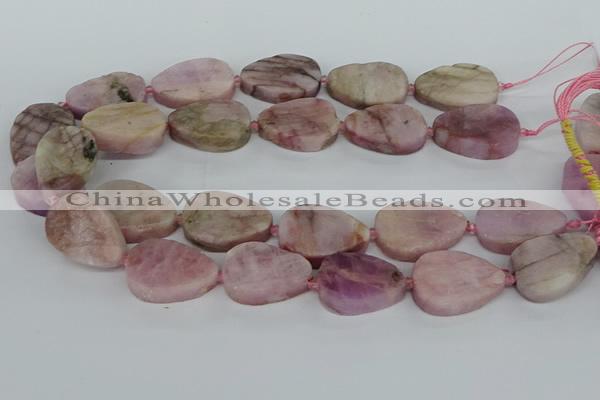 CNG5706 15.5 inches 22*30mm - 28*35mm freeform kunzite beads