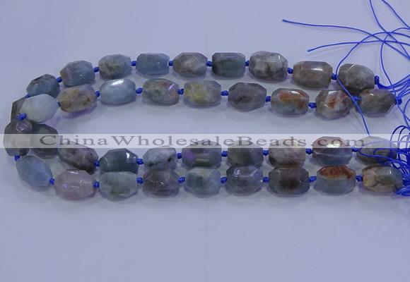 CNG5717 15.5 inches 12*16mm - 13*18mm faceted nuggets aquamarine beads
