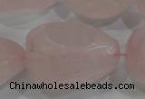 CNG572 15.5 inches 18*30mm nuggets rose quartz beads