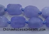 CNG5728 12*16mm - 13*18mm faceted nuggets blue lace agate beads