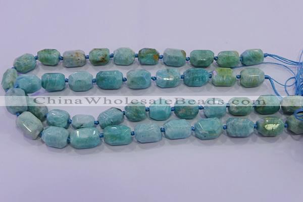 CNG5729 12*16mm - 13*18mm faceted nuggets amazonite beads