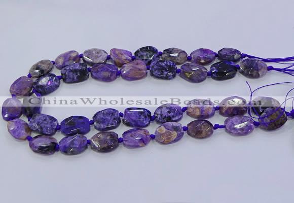 CNG5731 12*16mm - 15*20mm faceted freeform charoite beads