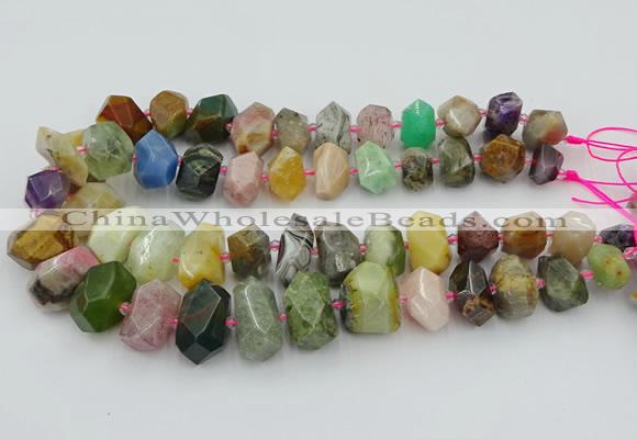 CNG5738 12*16mm - 15*20mm faceted nuggets mixed gemstone beads