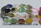 CNG5742 20*30mm - 35*45mm faceted freeform mixed gemstone beads