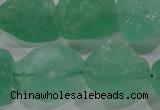 CNG575 15.5 inches 16*18mm nuggets green fluorite gemstone beads