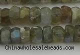 CNG5752 15.5 inches 6*9mm faceted nuggets labradorite beads