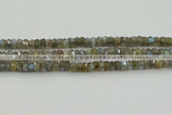 CNG5752 15.5 inches 6*9mm faceted nuggets labradorite beads