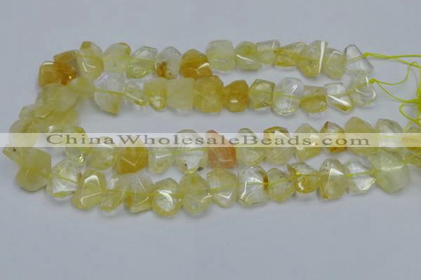 CNG5772 15.5 inches 12*16mm - 15*20mm faceted freeform citrine beads