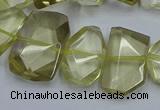 CNG5773 15.5 inches 12*16mm - 15*20mm faceted freeform lemon quartz beads