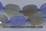 CNG5776 10*14mm - 12*16mm faceted freeform blue lace agate beads