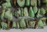 CNG578 15.5 inches 4*10mm nuggets african turquoise chips beads