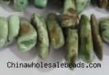 CNG579 15.5 inches 8*20mm nuggets african turquoise chips beads