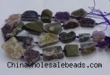 CNG5805 18*25mm - 28*40mm freeform druzy amethyst beads