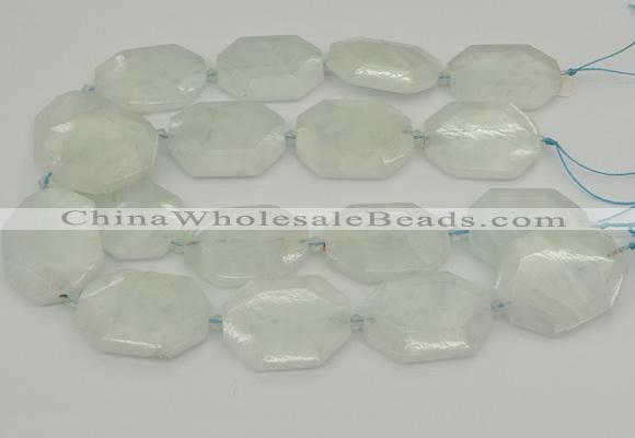 CNG5838 15.5 inches 20*30mm - 35*45mm faceted freeform aquamarine beads