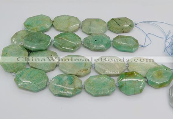 CNG5839 15.5 inches 20*30mm - 35*45mm faceted freeform amazonite beads