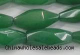 CNG584 15.5 inches 14*33mm faceted nuggets green aventurine beads