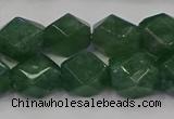 CNG5843 15.5 inches 14*15mm faceted nuggets green strawberry quartz beads