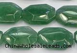 CNG5855 15*20mm - 20*25mm faceted freeform green strawberry quartz beads