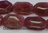 CNG5856 15*20mm - 20*25mm faceted freeform strawberry quartz beads