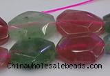 CNG5857 15*20mm - 20*25mm faceted freeform mixed strawberry quartz beads