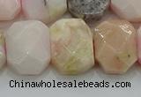 CNG5873 8*12mm - 12*16mm faceted freeform natural pink opal beads