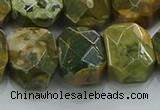 CNG5876 15.5 inches 8*12mm - 12*16mm faceted freeform rhyolite beads