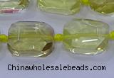 CNG5881 15.5 inches 10*14mm - 12*16mm faceted freeform lemon quartz beads