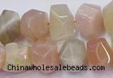 CNG5930 10*14mm - 13*18mm faceted nuggets rainbow moonstone beads