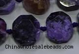 CNG5944 10*14mm - 12*16mm faceted freeform charoite beads