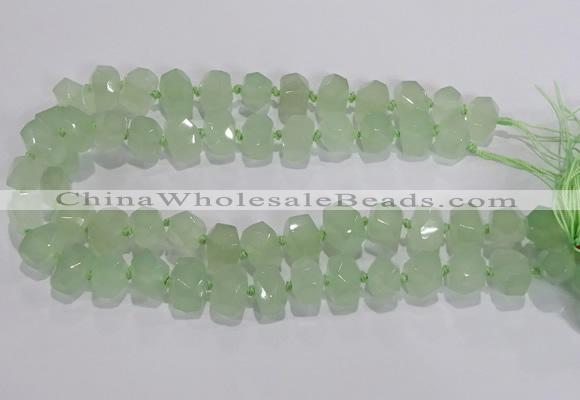 CNG6017 15.5 inches 10*14mm - 12*16mm faceted nuggets white jade beads