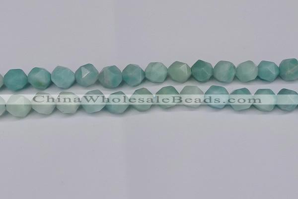 CNG6035 15.5 inches 12mm faceted nuggets amazonite beads