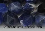 CNG6037 15.5 inches 12mm faceted nuggets sodalite gemstone beads