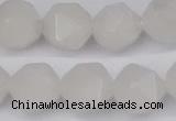 CNG6043 15.5 inches 12mm faceted nuggets white jade beads