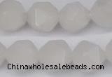 CNG6043 15.5 inches 12mm faceted nuggets white jade beads
