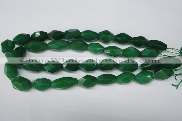 CNG605 14*22mm – 13*28mm faceted nuggets green aventurine beads