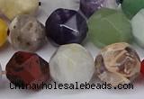 CNG6055 15.5 inches 12mm faceted nuggets mixed gemstone beads