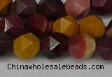 CNG6106 15.5 inches 8mm faceted nuggets mookaite gemstone beads