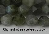 CNG6108 15.5 inches 8mm faceted nuggets labradorite beads