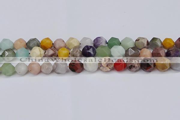 CNG6130 15.5 inches 8mm faceted nuggets mixed gemstone beads